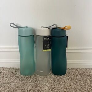 Water Bottle Set - Teal, Gray, and Dark Green